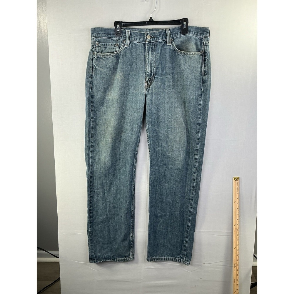 Levi's Denim Jeans Men's W38 L32 Blue Straight Leg Casual Worn